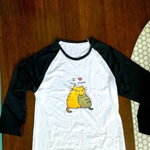 PUSHEEN I LOVE MY MOM RETRO STYLE TEE